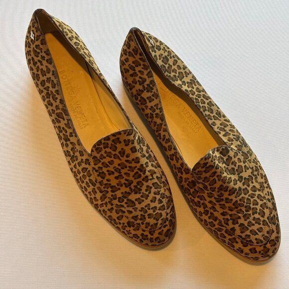 Bottega Veneta Shoes - BOTTEGA VENETA Authenticate Leopard Print Women's Loafers Flats Size 8.5